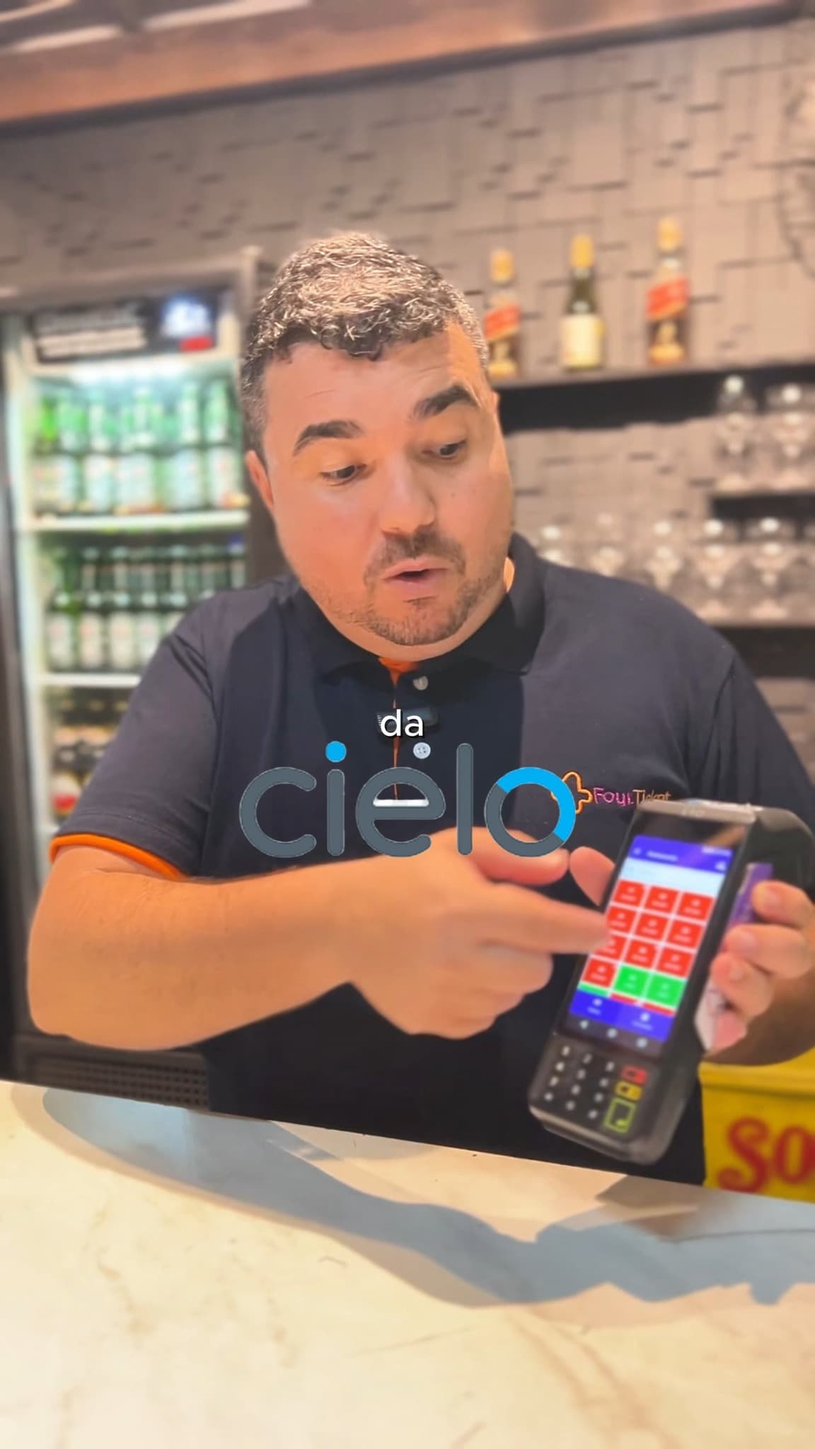 Maquininha Cielo com sistema 4Ticket