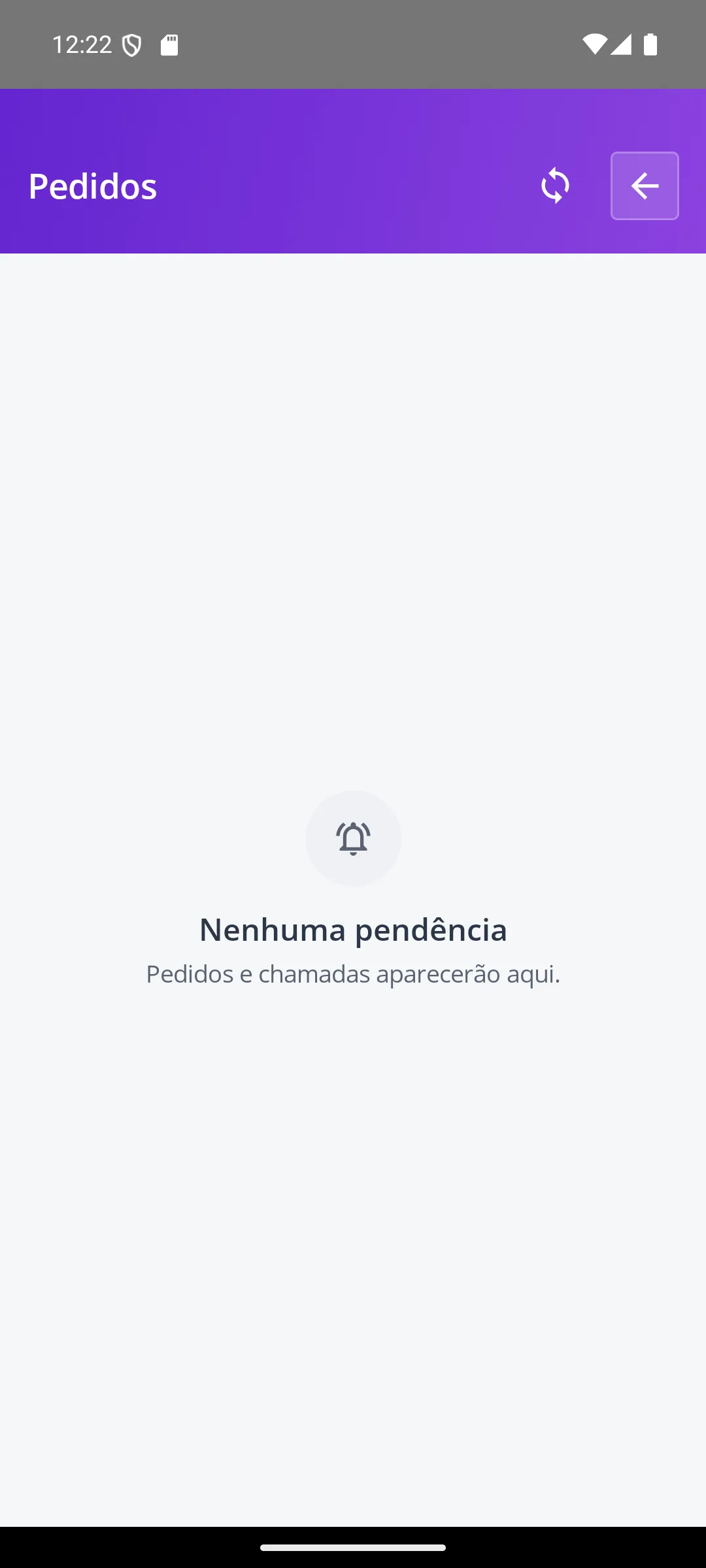 Pedidos das comandas