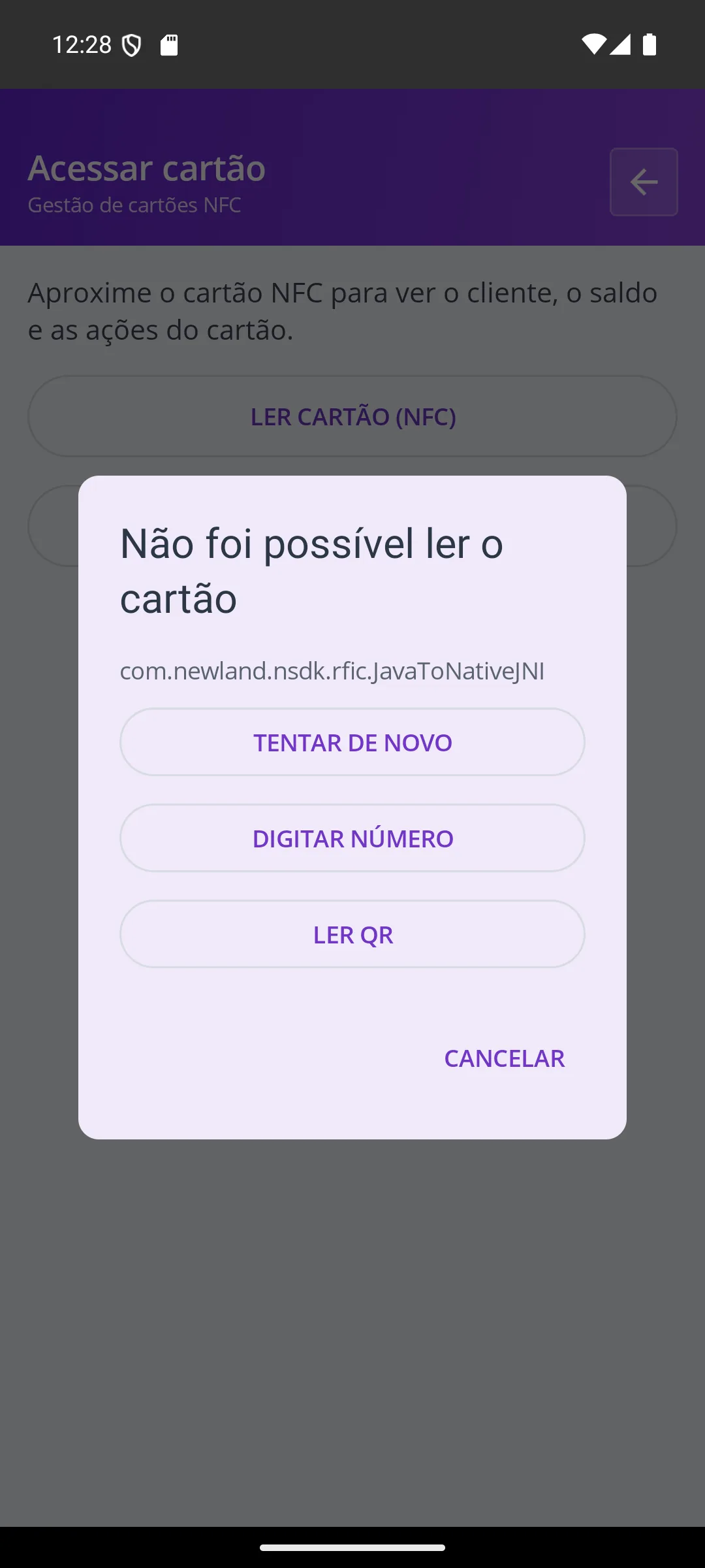 Acessar cartão
