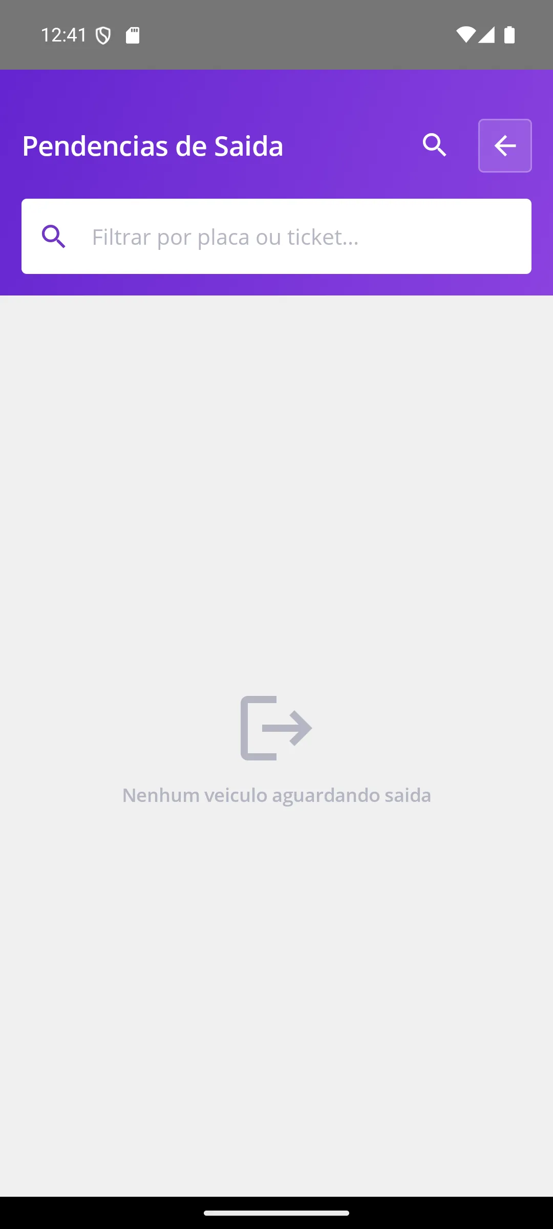 Tela Saída pendente na maquininha