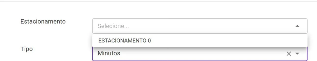 Seletor Estacionamento